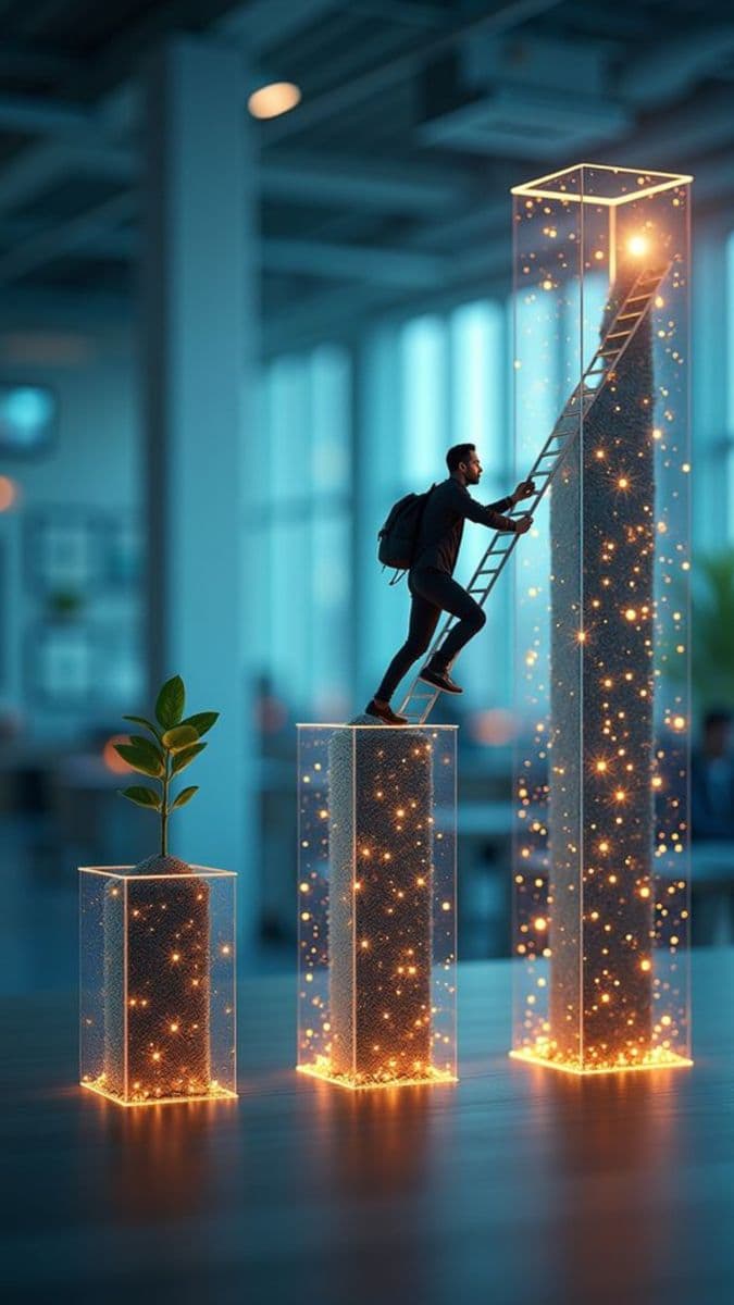 Layered growth ladder